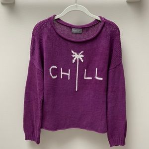 Wooden shops cotton blend sweater